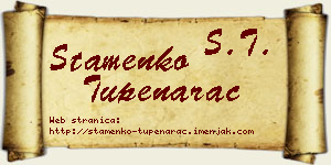 Stamenko Tupenarac vizit kartica